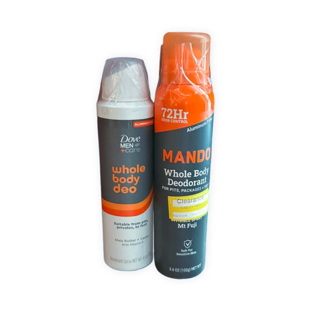 Mando Mt Fuji & Dove Men+Care Whole Body Deodorant Spray - Bundle
